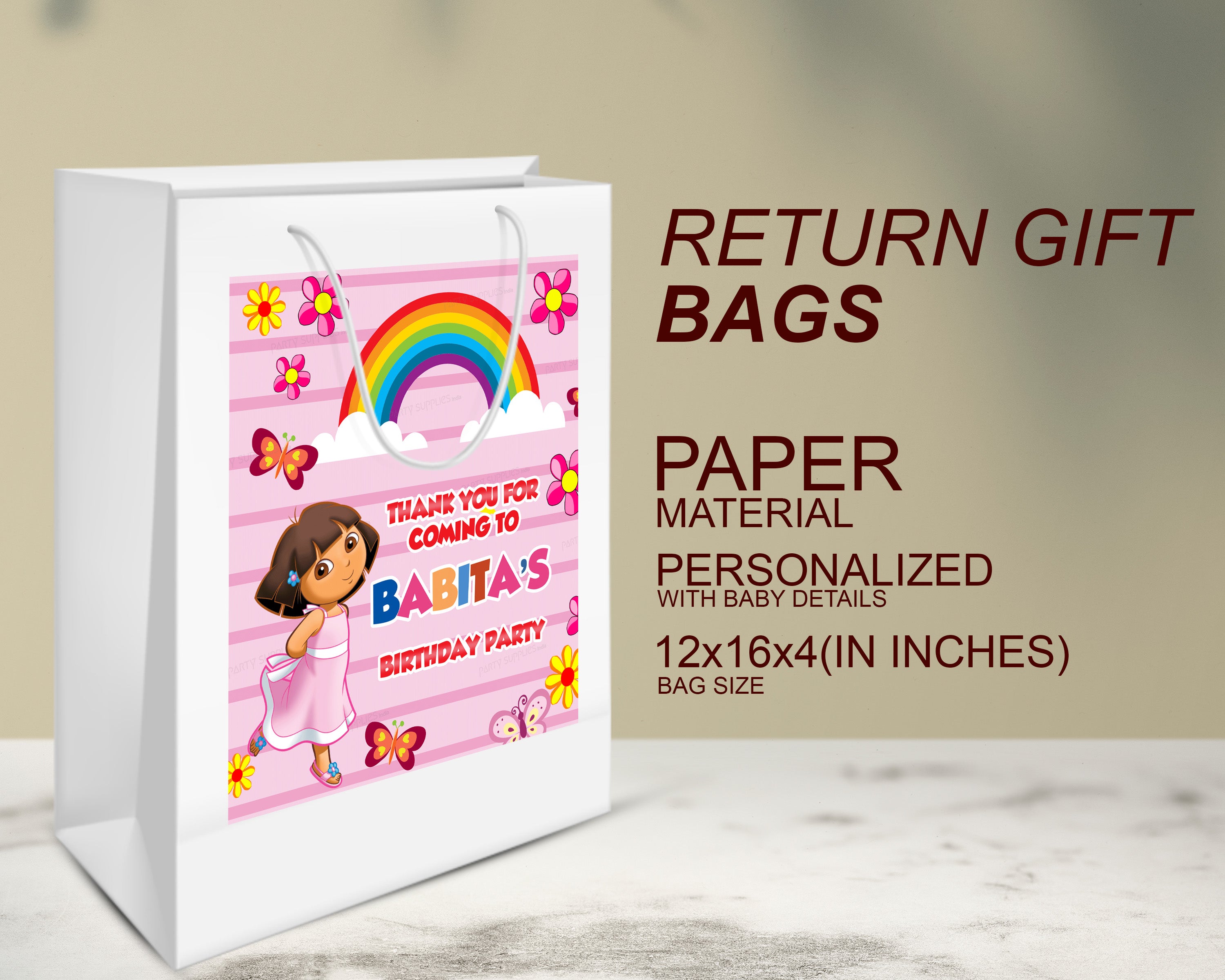 PSI Dora The Explorer Theme Oversized Return Gift Bag