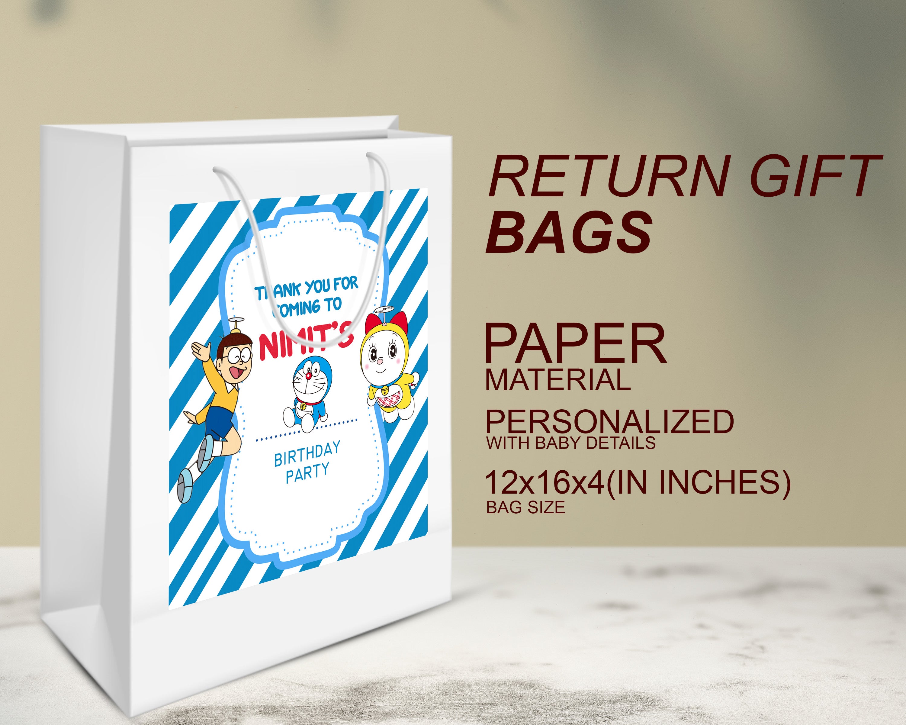 Doaraemon Theme Oversized Return Gift Bag - image 3 of 5 | Party Supplies India