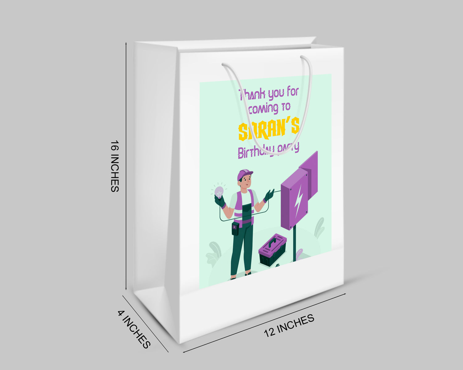 Electrician Theme Oversized Return Gift Bag - image 2 of 5 | Party Supplies India