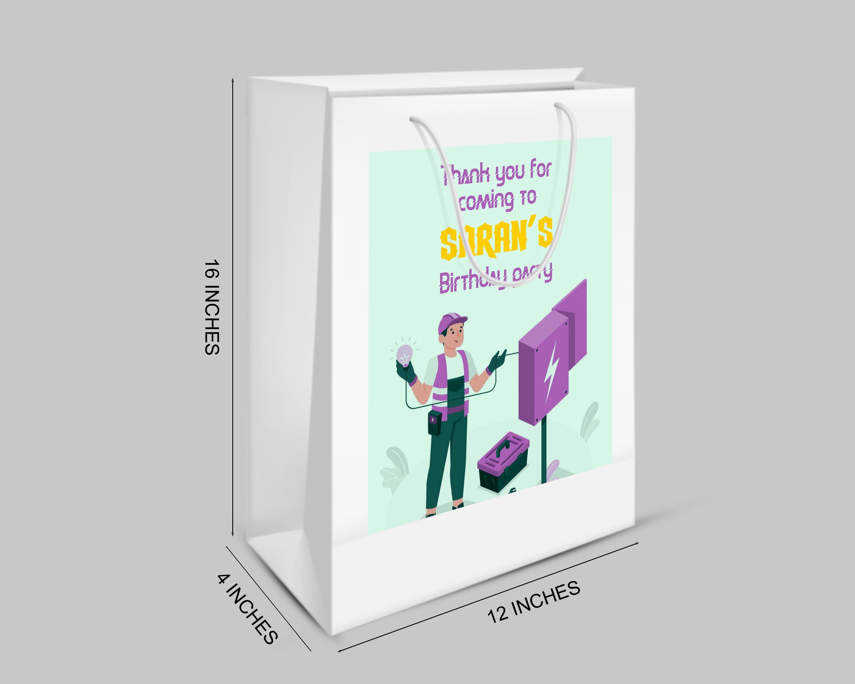 Electrician Theme Oversized Return Gift Bag - image 2 of 5 | Party Supplies India