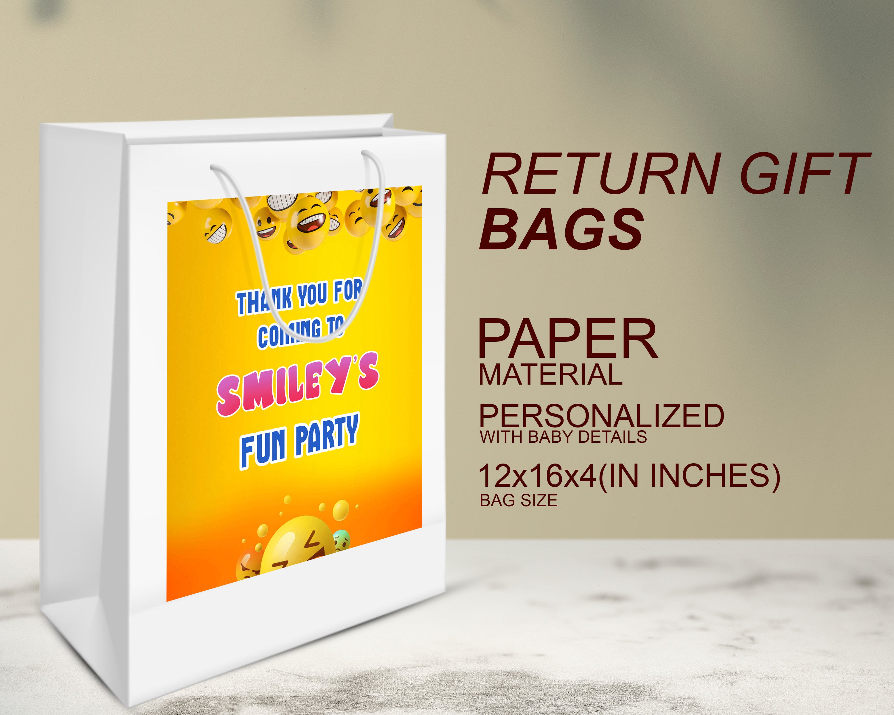 PSI  Emoji Theme Oversized Return Gift Bag