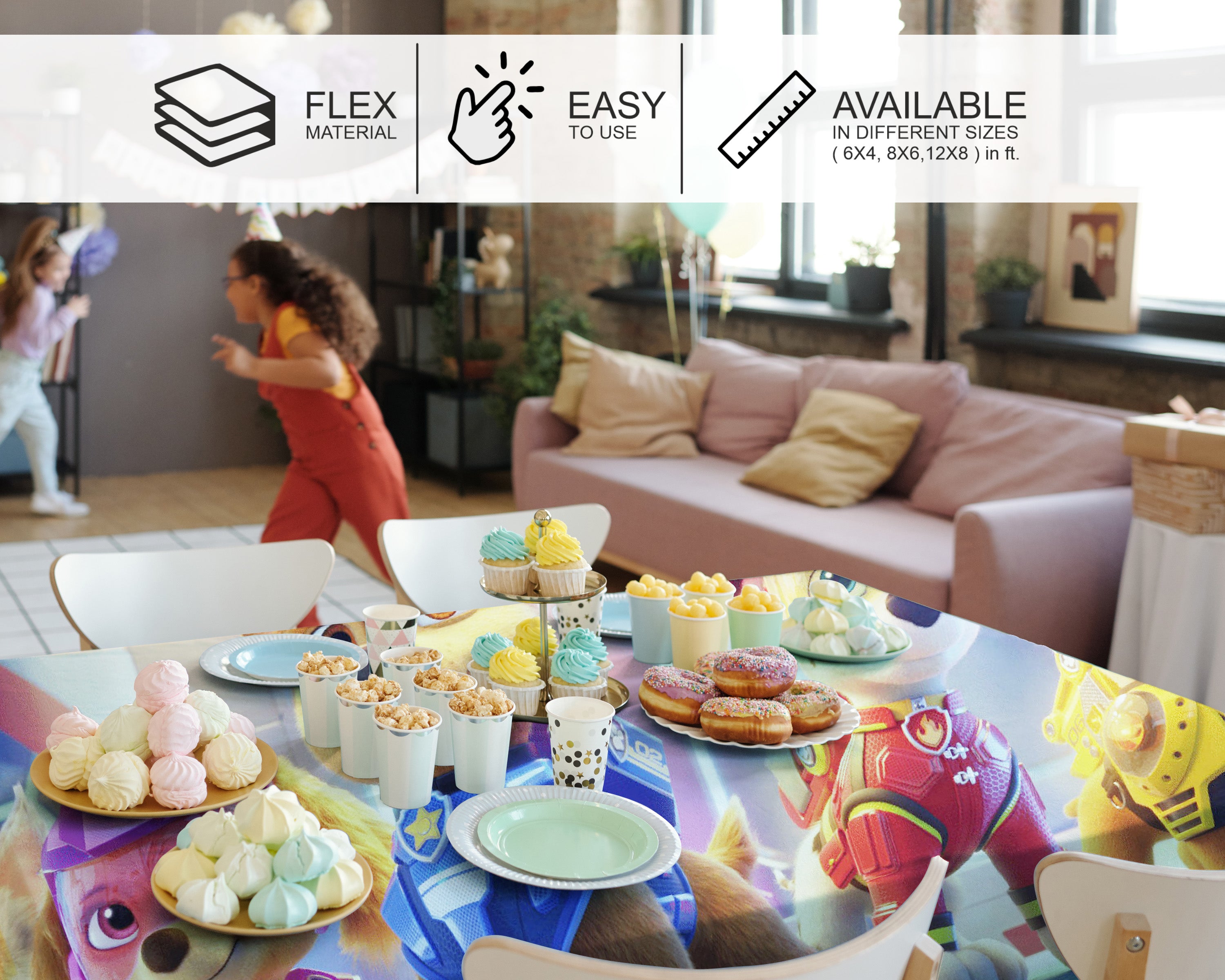 Paw Patrol theme Cake Tablecover