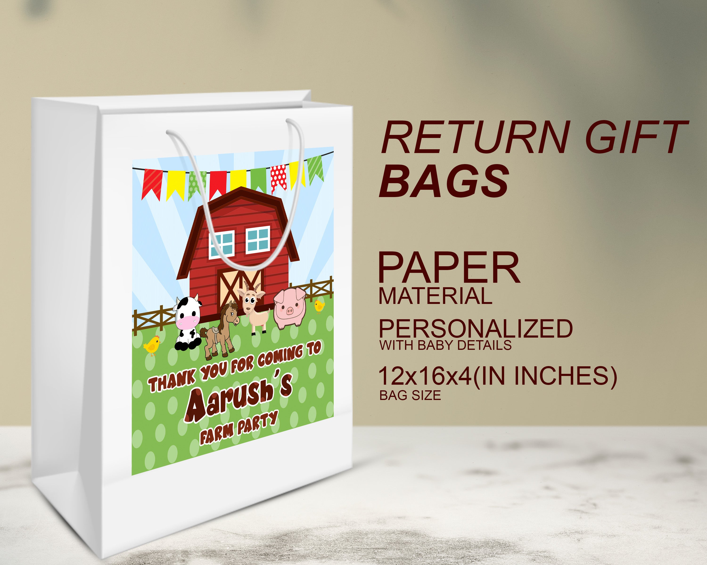 PSI Farm Theme Oversized Return Gift Bag