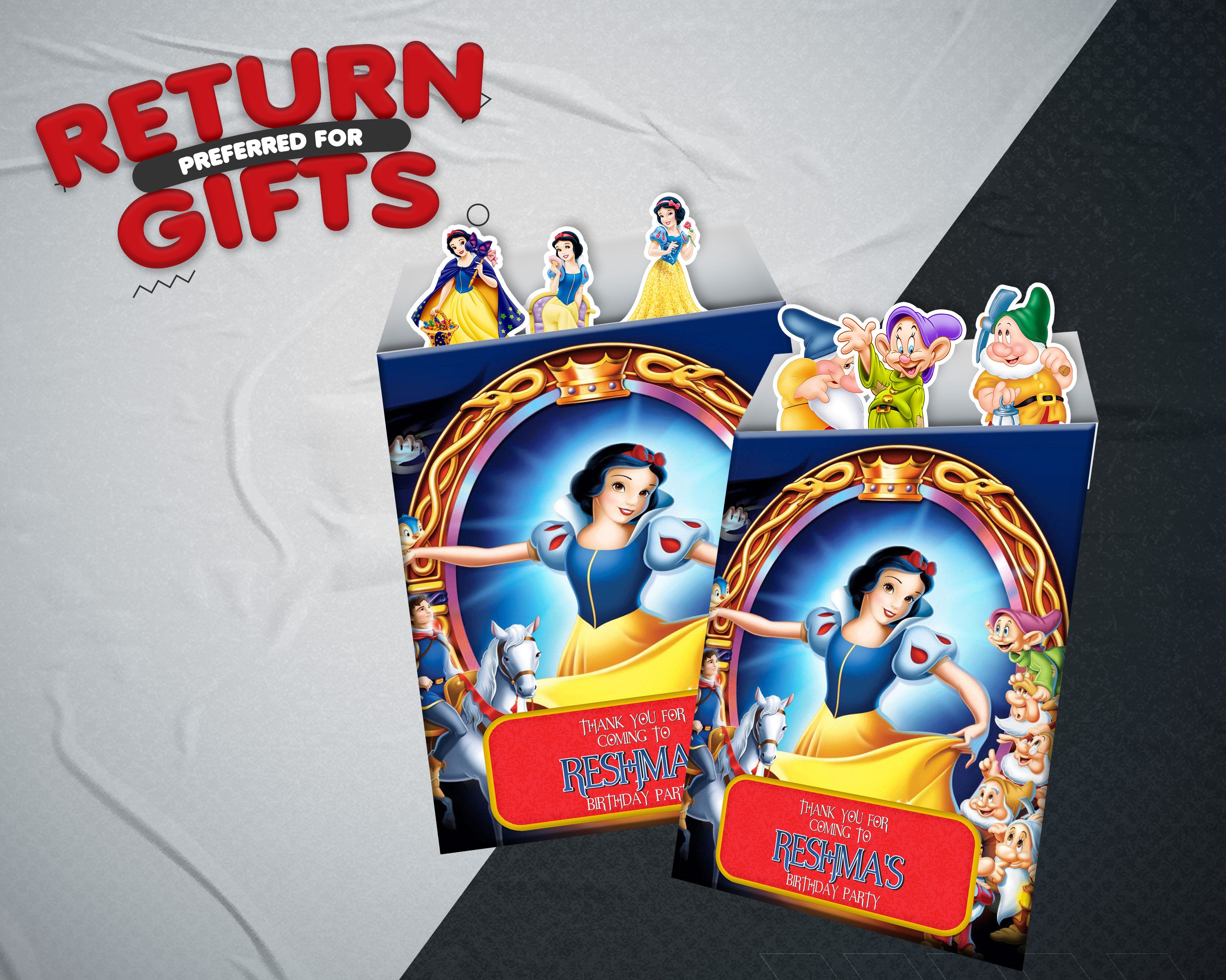 Snow and White theme Mini Magnetic Return Gift Pack