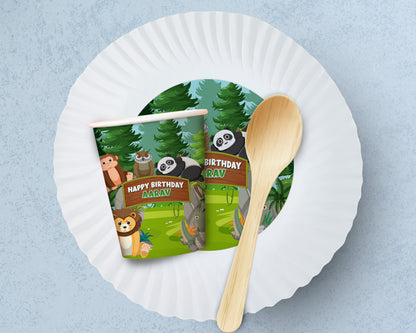 PSI Jungle Theme Party Cups and Plates Combo