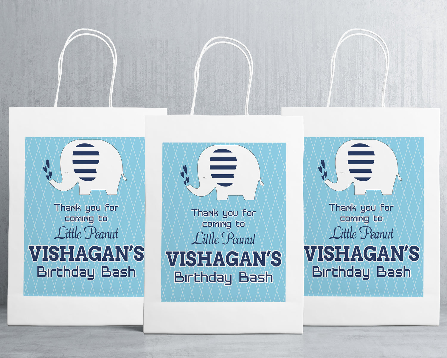 Blue Elpehant Theme Oversized Return Gift Bag - image 1 of 5 | Party Supplies India