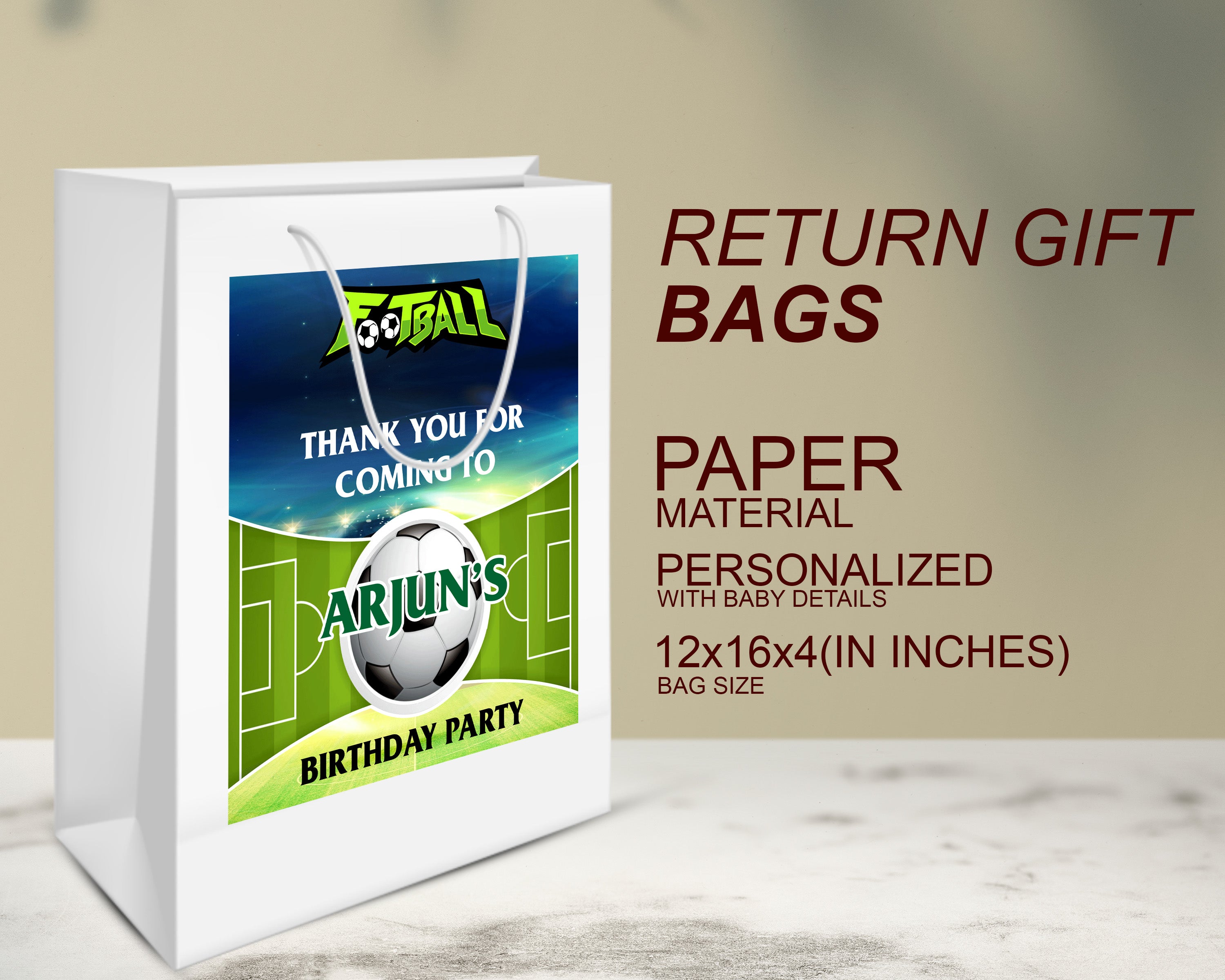 Football Theme Oversized Return Gift Bag