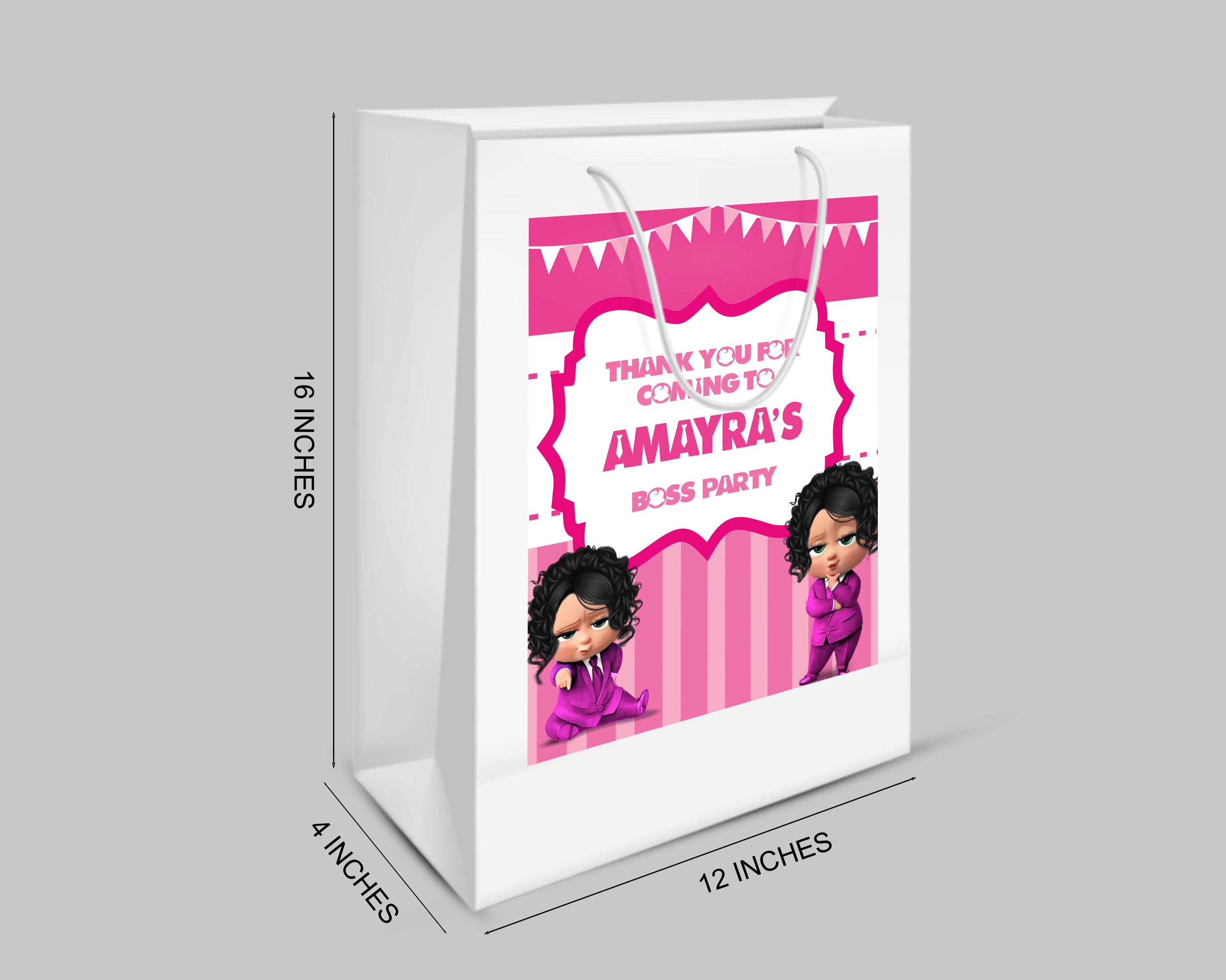 Girl Boss Baby Theme Oversized Return Gift Bag