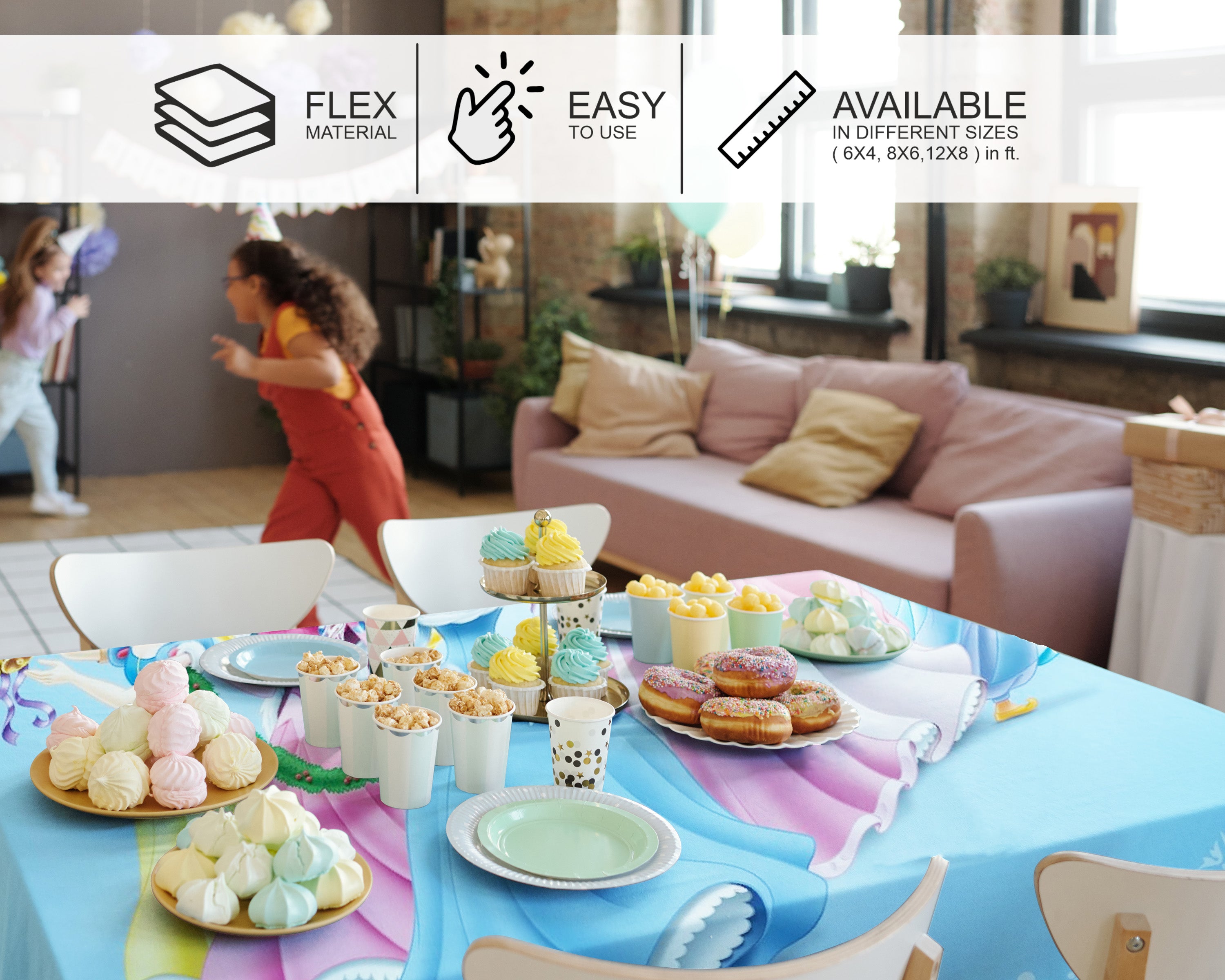 Princess Theme Cake Tablecover