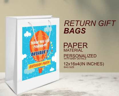 Hot Air Girl theme Oversized Return Gift Bag