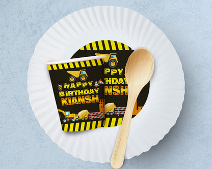 Construction Theme Party Cups and Plates Combo