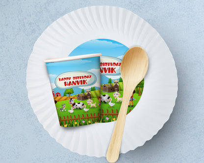 Farm Theme Party Cups and Plates Combo