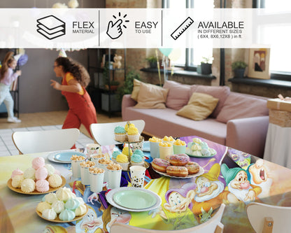 Snow and White Theme Cake Tablecover