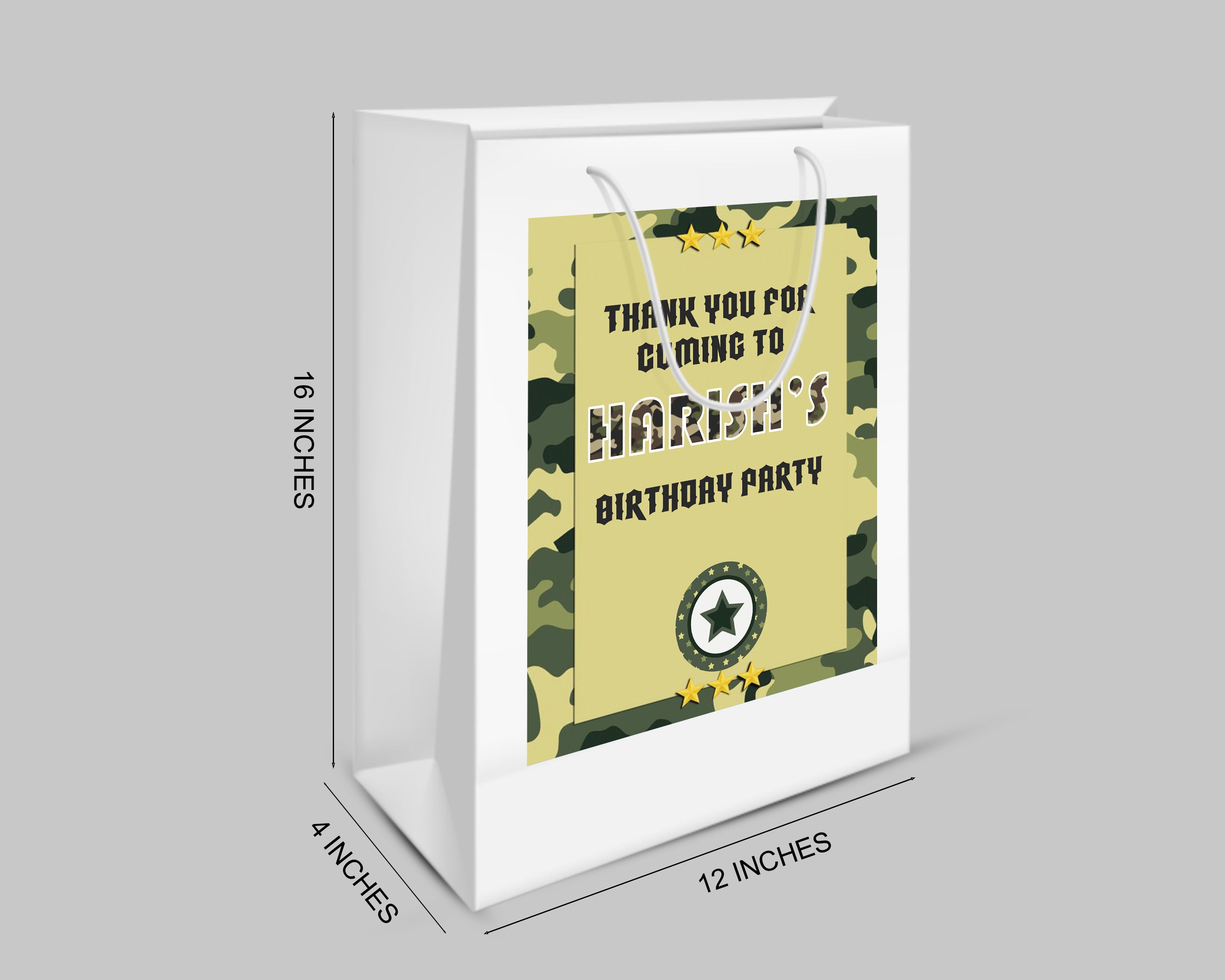 Military Theme Oversized Return Gift Bag