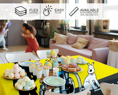 Tin Tin Theme Cake Tablecover