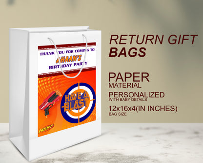 Nerf Theme Cutout Oversized Return Gift Bag