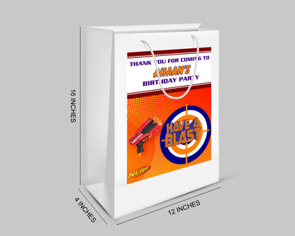 Nerf Theme Cutout Oversized Return Gift Bag