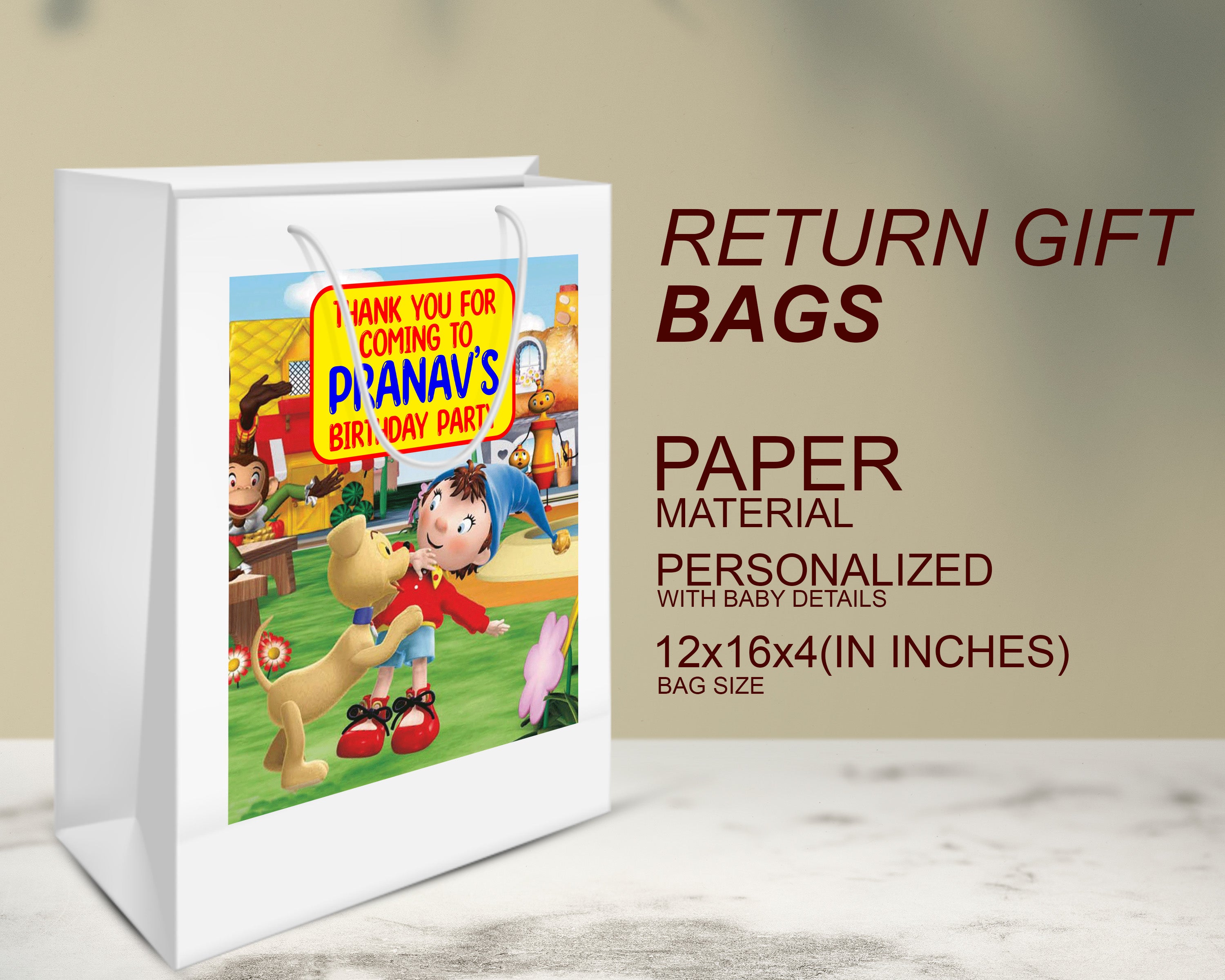 PSI Noddy Theme Oversized Return Gift Bag