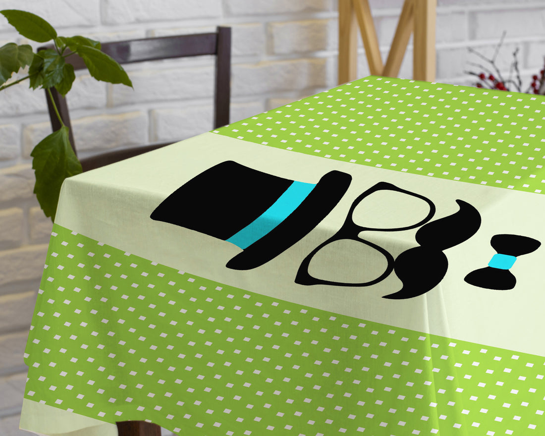 PSI Little Man Theme Cake Tablecover