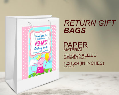 Peppa Pig Girl Oversized Return Gift Bag