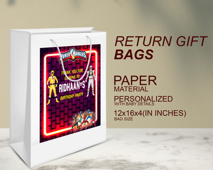 Power Rangers Theme Oversized Return Gift Bags - image 3 of 5 | Party Supplies India