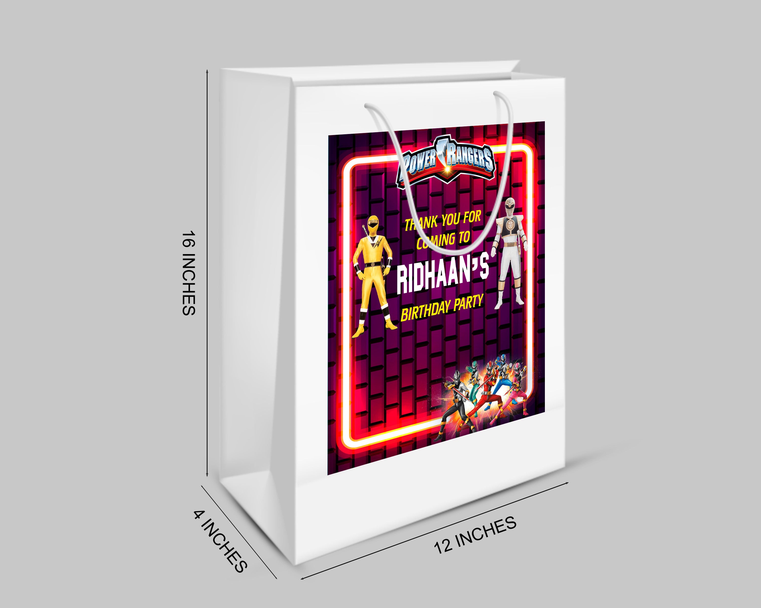 Power Rangers Theme Oversized Return Gift Bags - image 2 of 5 | Party Supplies India