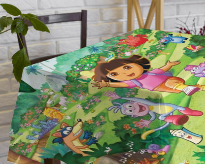 Dora The Explorer Theme Cake Tablecover