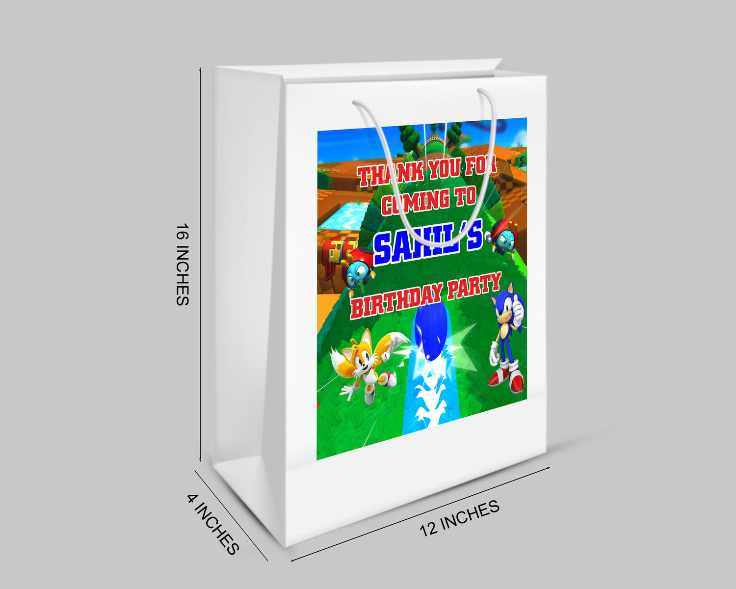 Sonic The Hedgehog Theme Oversized Return Gift Bag - image 2 of 5 | Party Supplies India