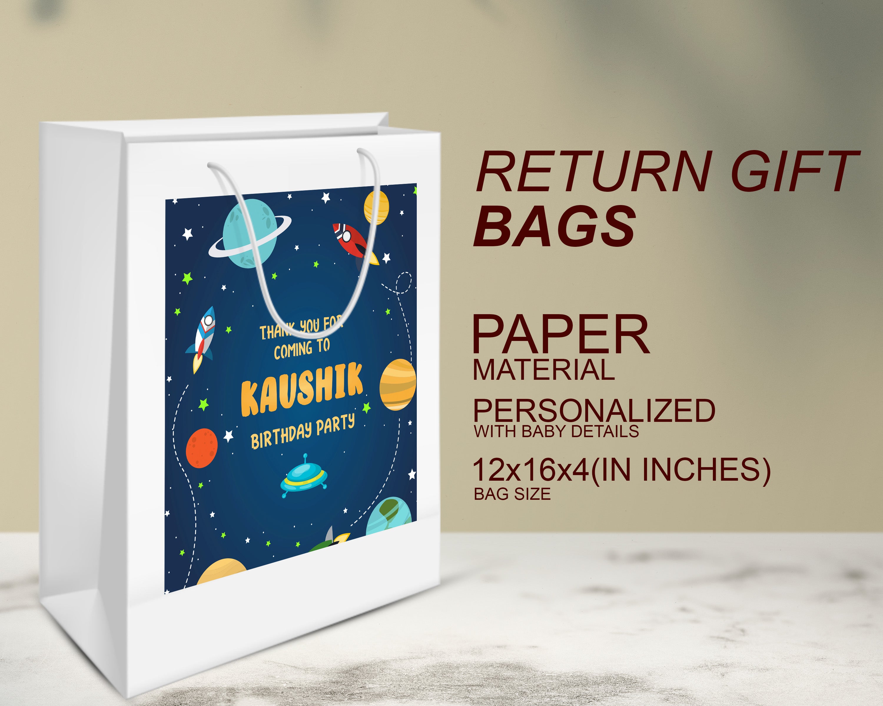 Space Theme Oversized Return Gift Bag - image 3 of 5 | Party Supplies India