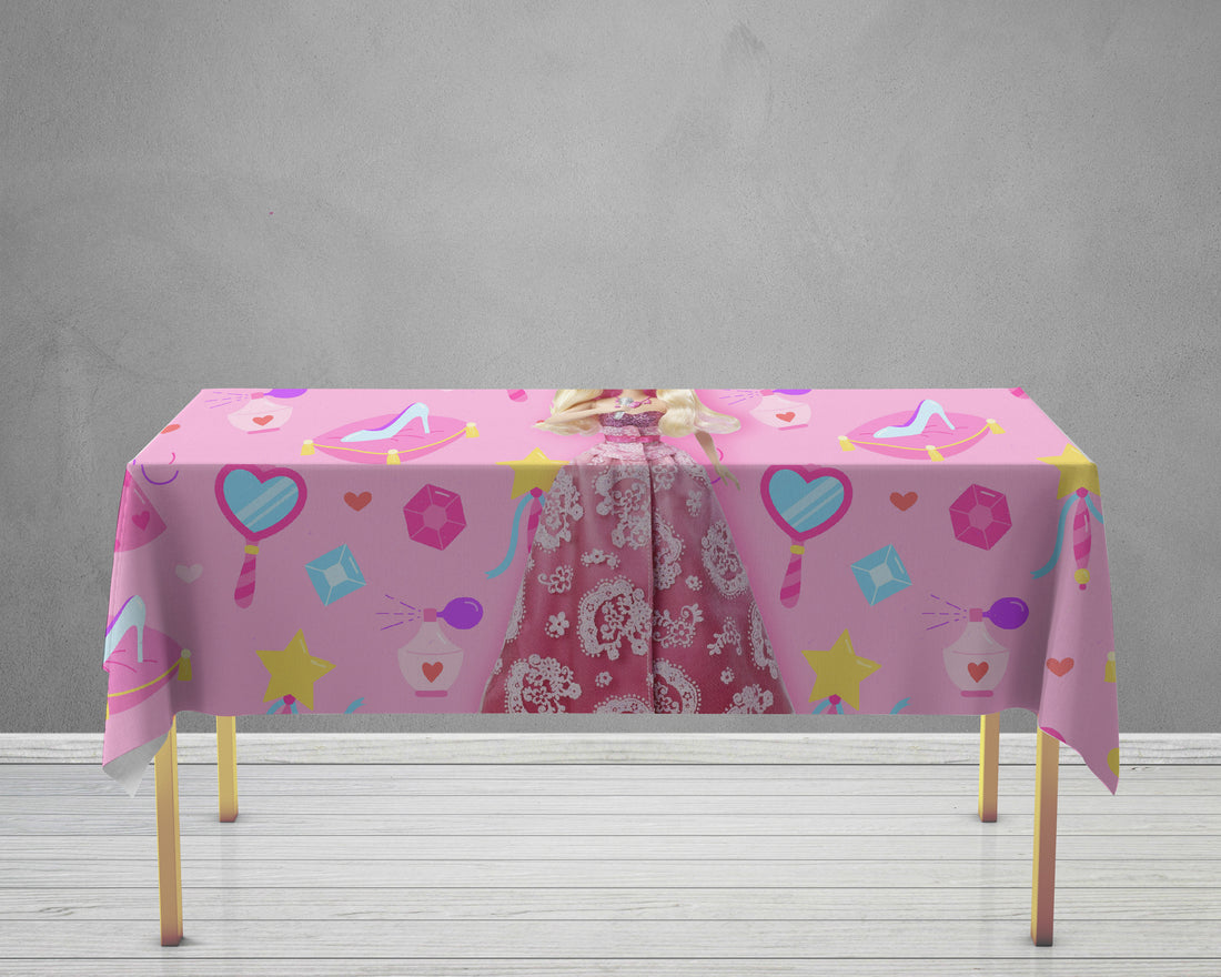 Barbie Theme Cake Tablecover