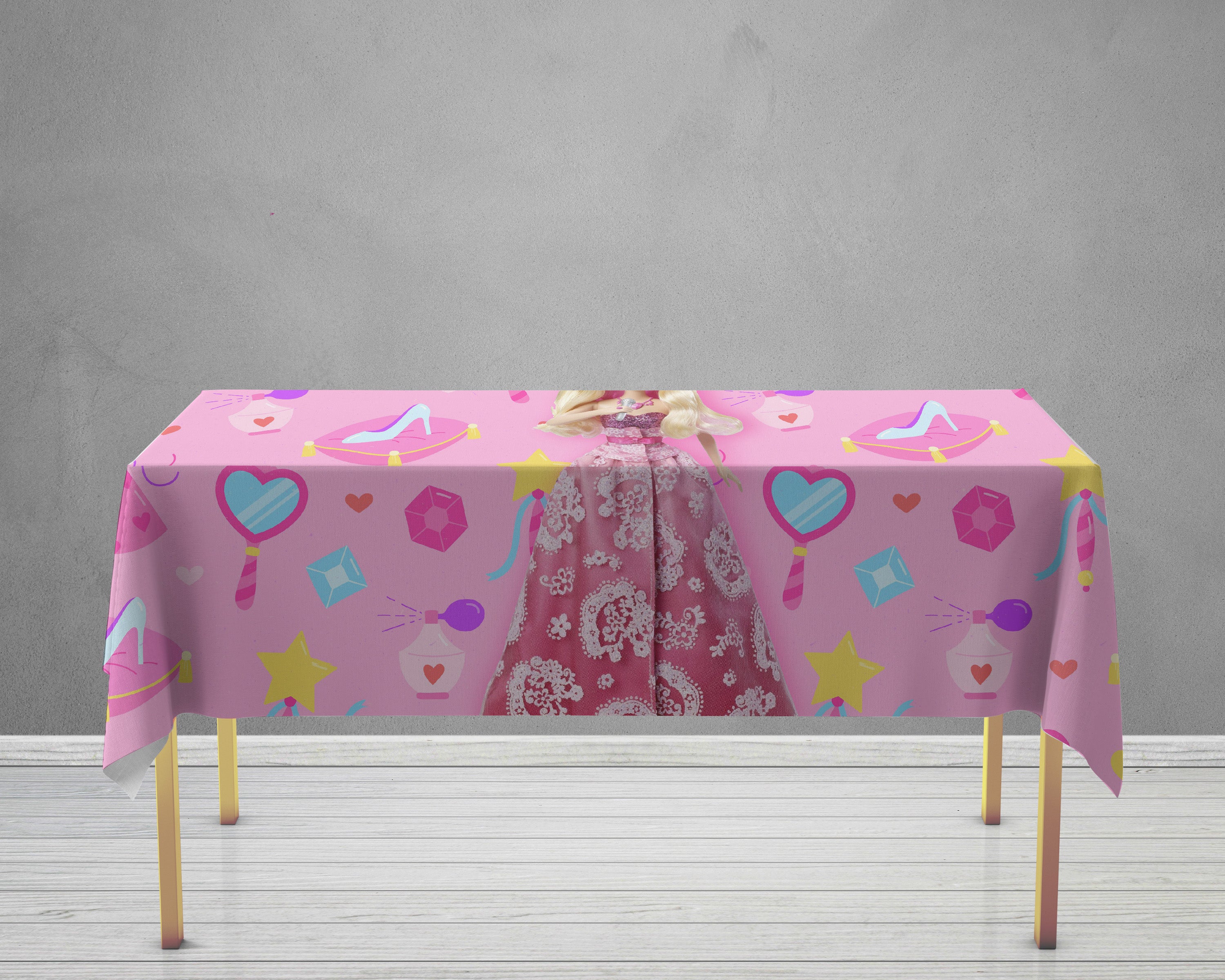 Barbie Theme Cake Tablecover