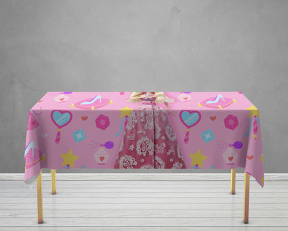 Barbie Theme Cake Tablecover