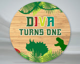Dinosaur Theme Personalized Round Backdrop - image 1 of 5 | Party Supplies India