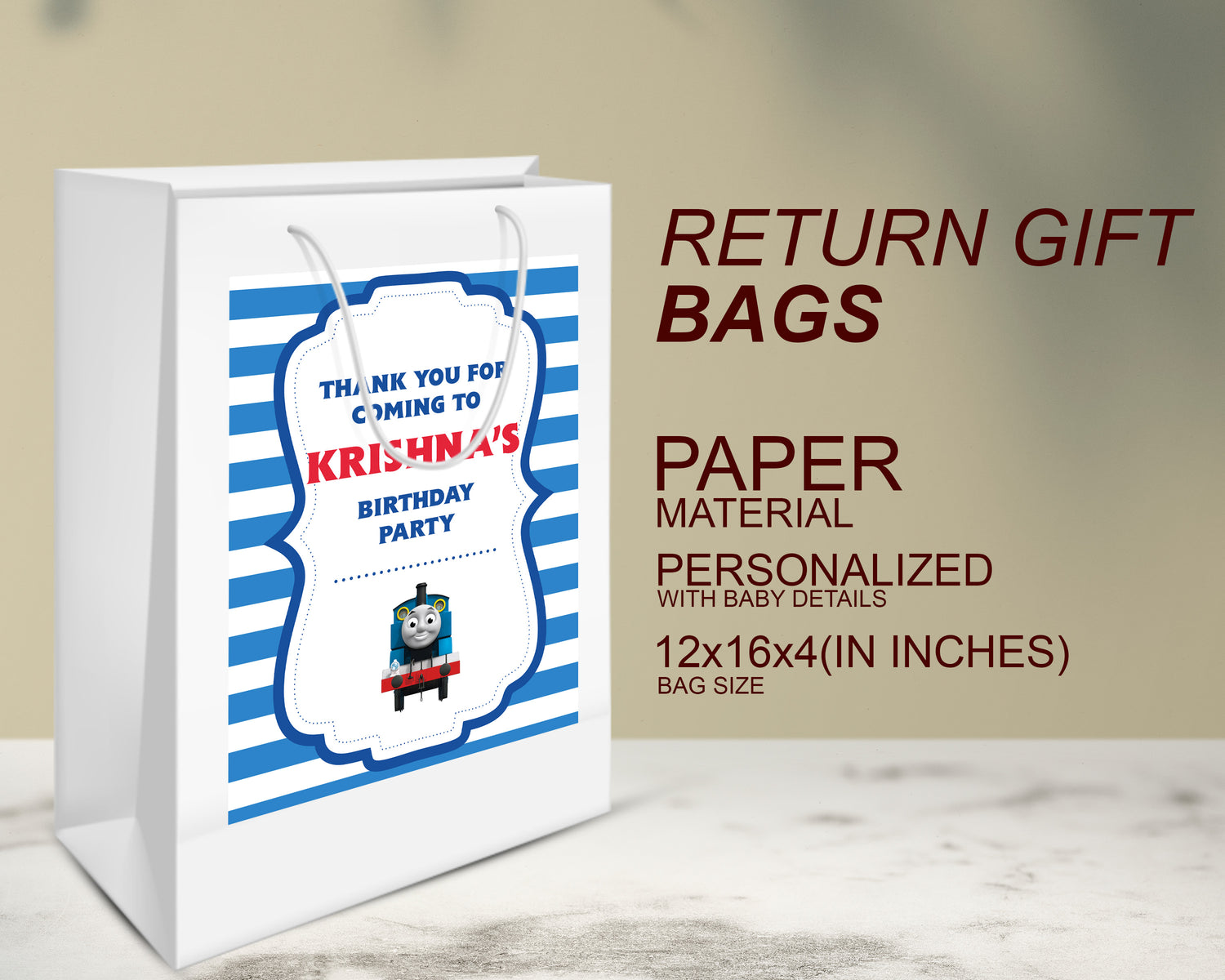 Thomas And Friends Theme Oversized Return Gift Bag - image 3 of 5 | Party Supplies India