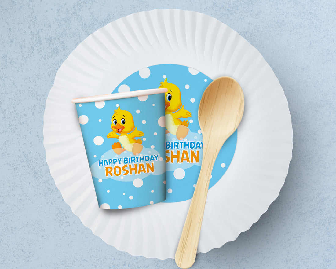 PSI Duck Theme Party Cups and Plates Combo