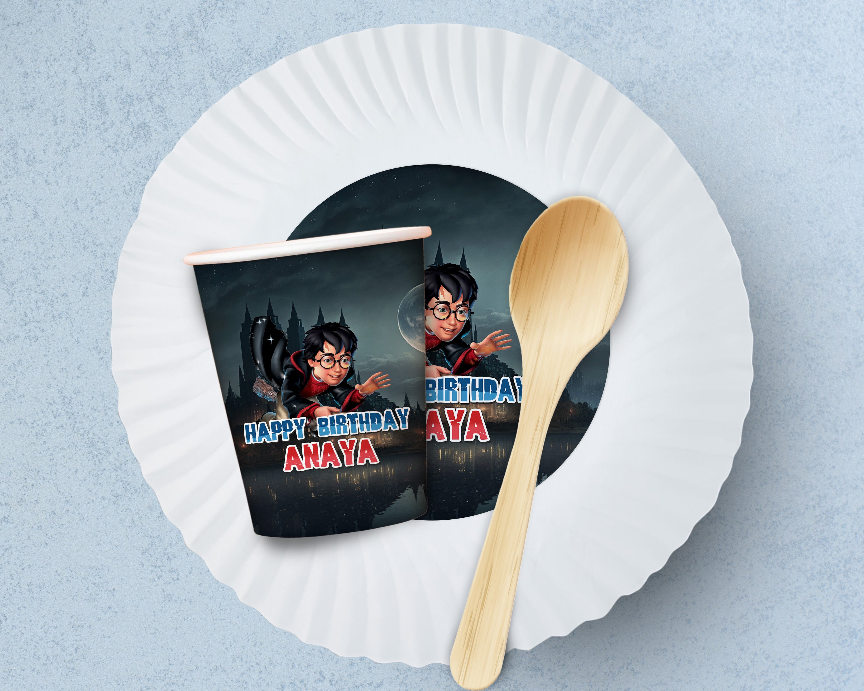 Harry Potter Theme Party Cups and Plates Combo