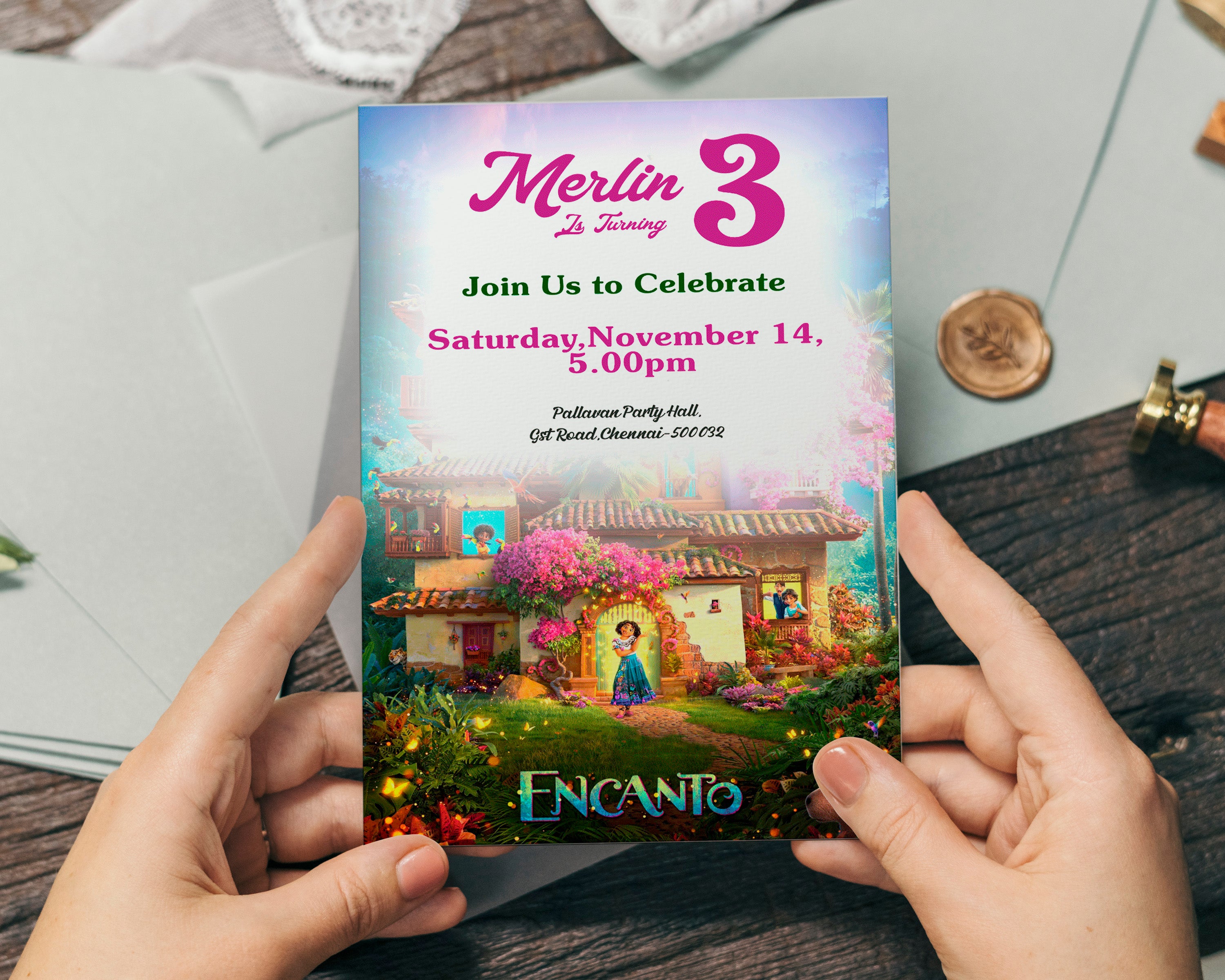 Encanto Theme Customized  Invite