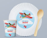 Aeroplane theme Party Cups and Plates Combo - image 1 of 6 | Party Supplies India