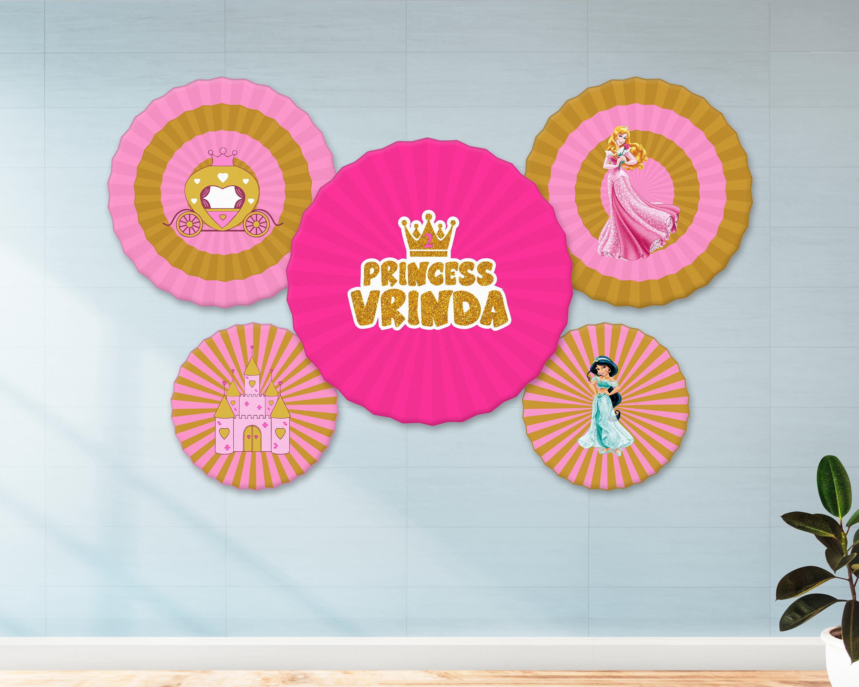 Princess Theme Paper Fan