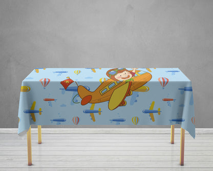 Aeroplane Theme Cake TableCover