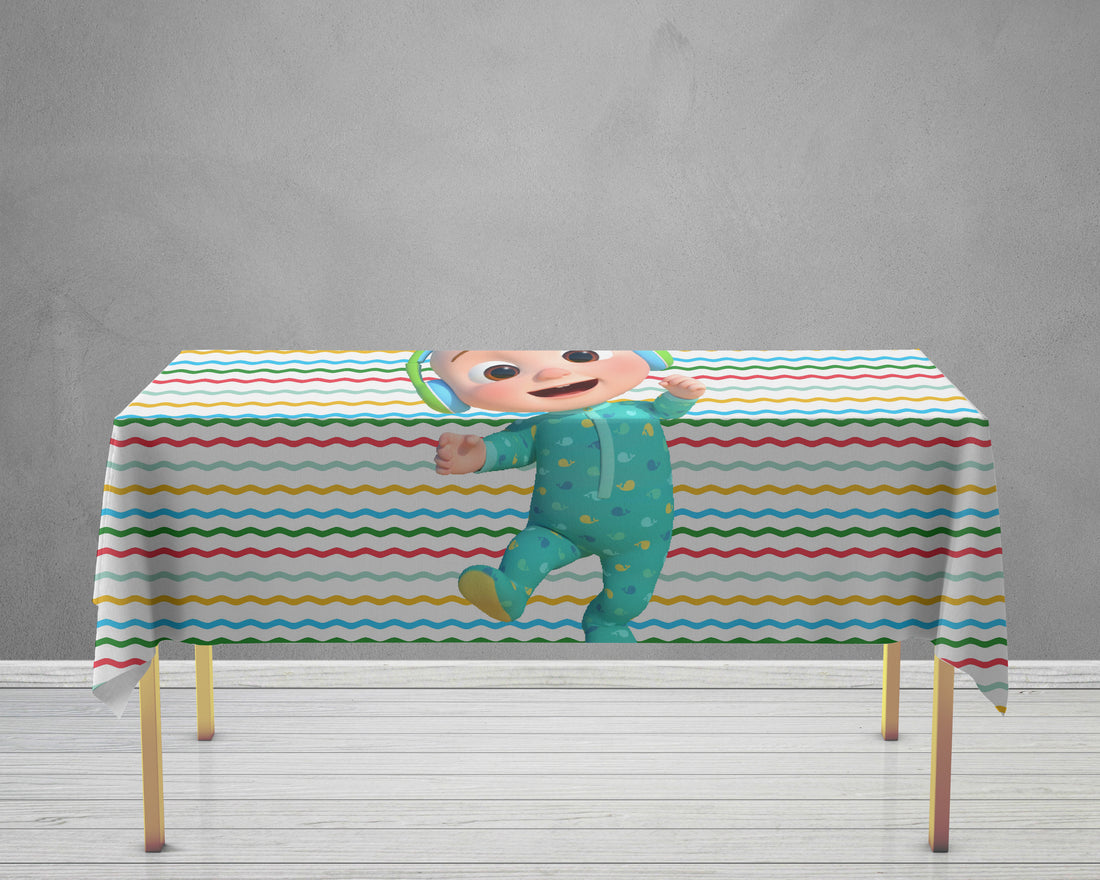 Coco Melon Theme Cake Tablecover