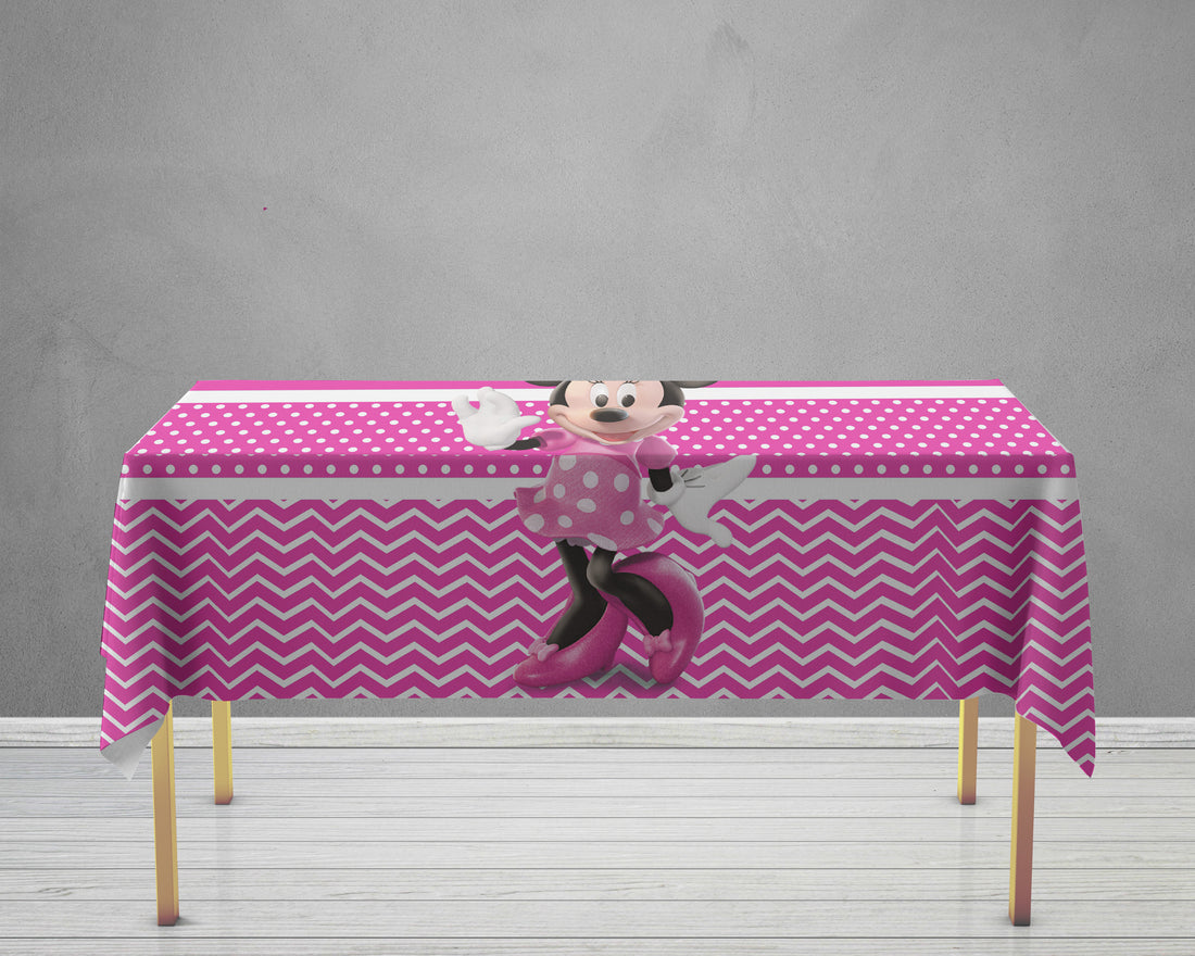 Minnie Mouse Theme Cake Tablecover