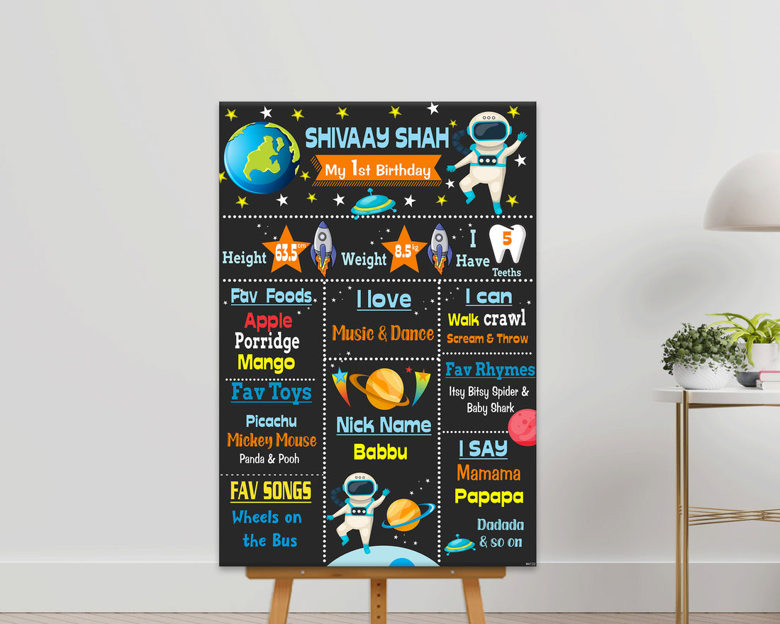 Space Theme Customized Chalk Board