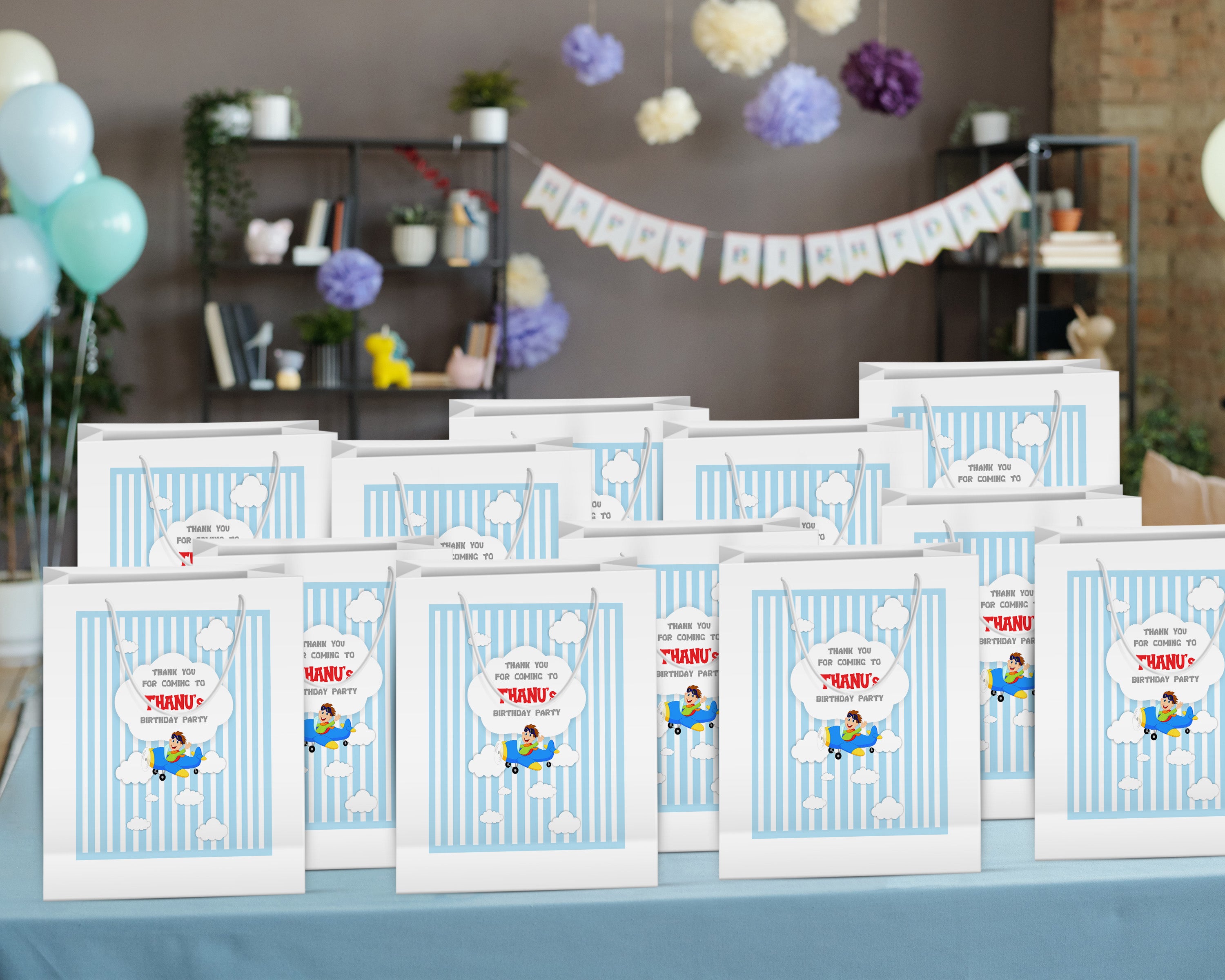 Aeroplane Theme Oversized Return Gift Bag - image 4 of 5 | Party Supplies India