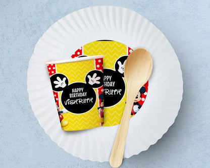 Mickey Mouse Theme Party Cups and Plates Combo