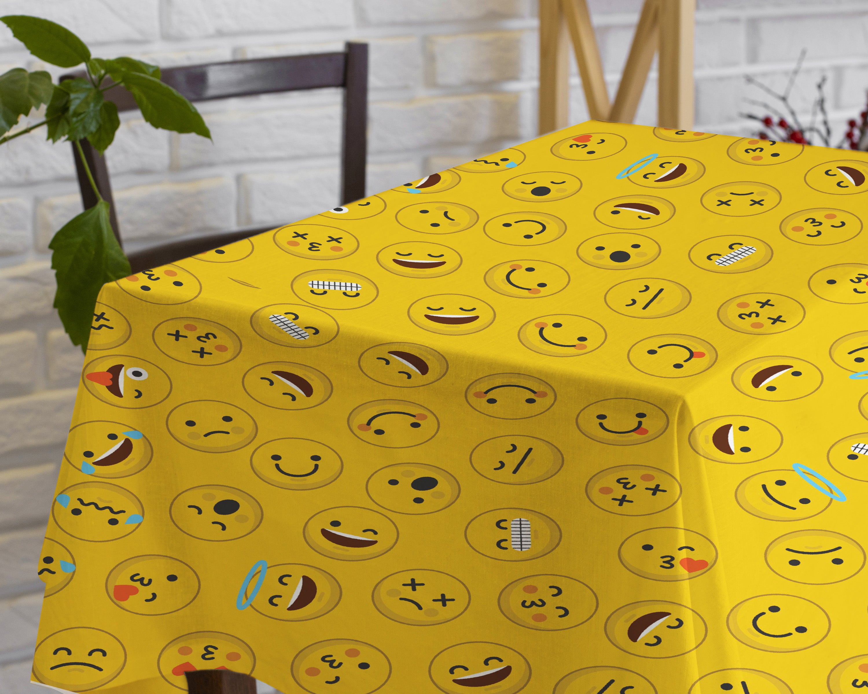 PSI Emoji Theme Cake Tablecover