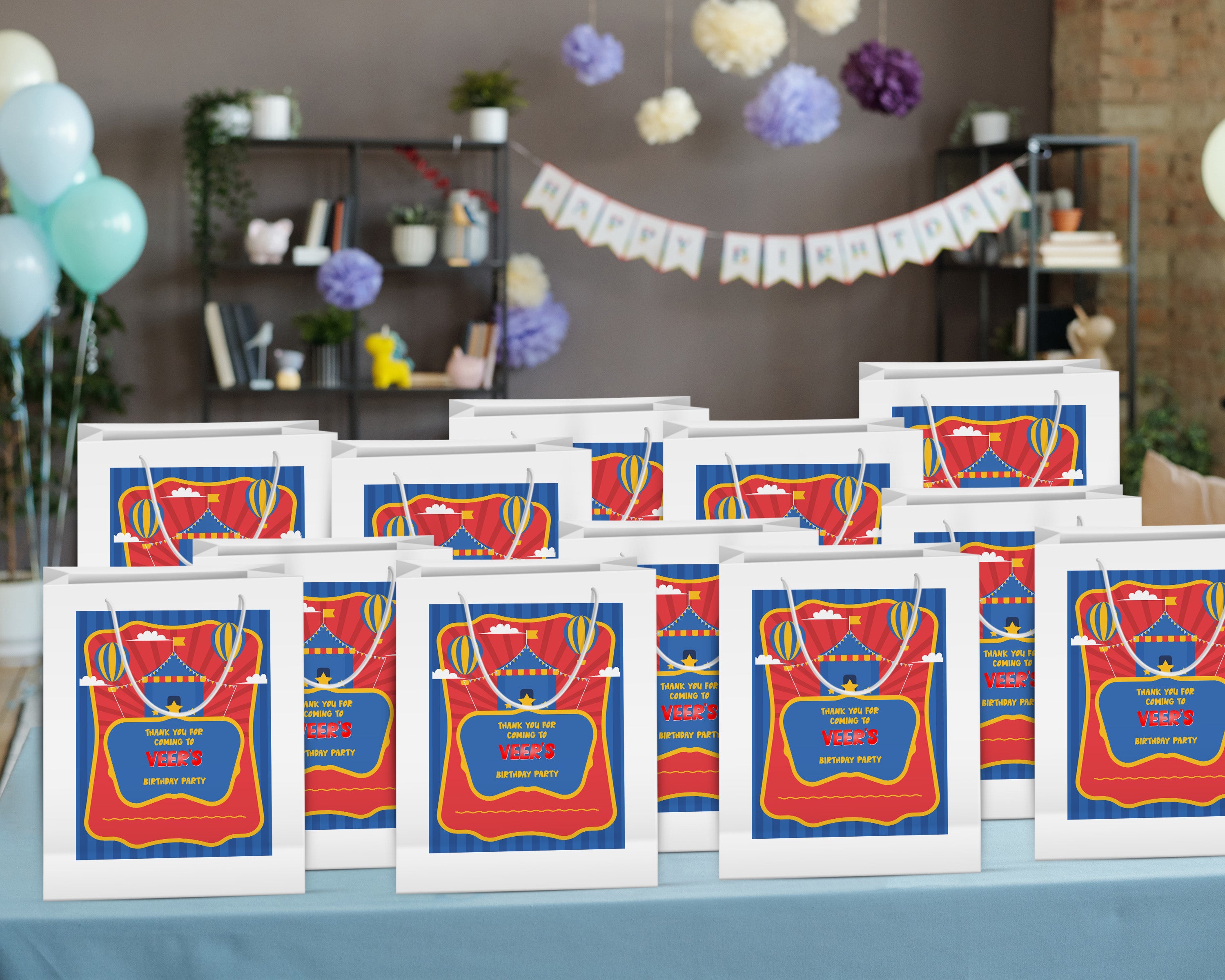 Circus Theme Oversized Return Gift Bag