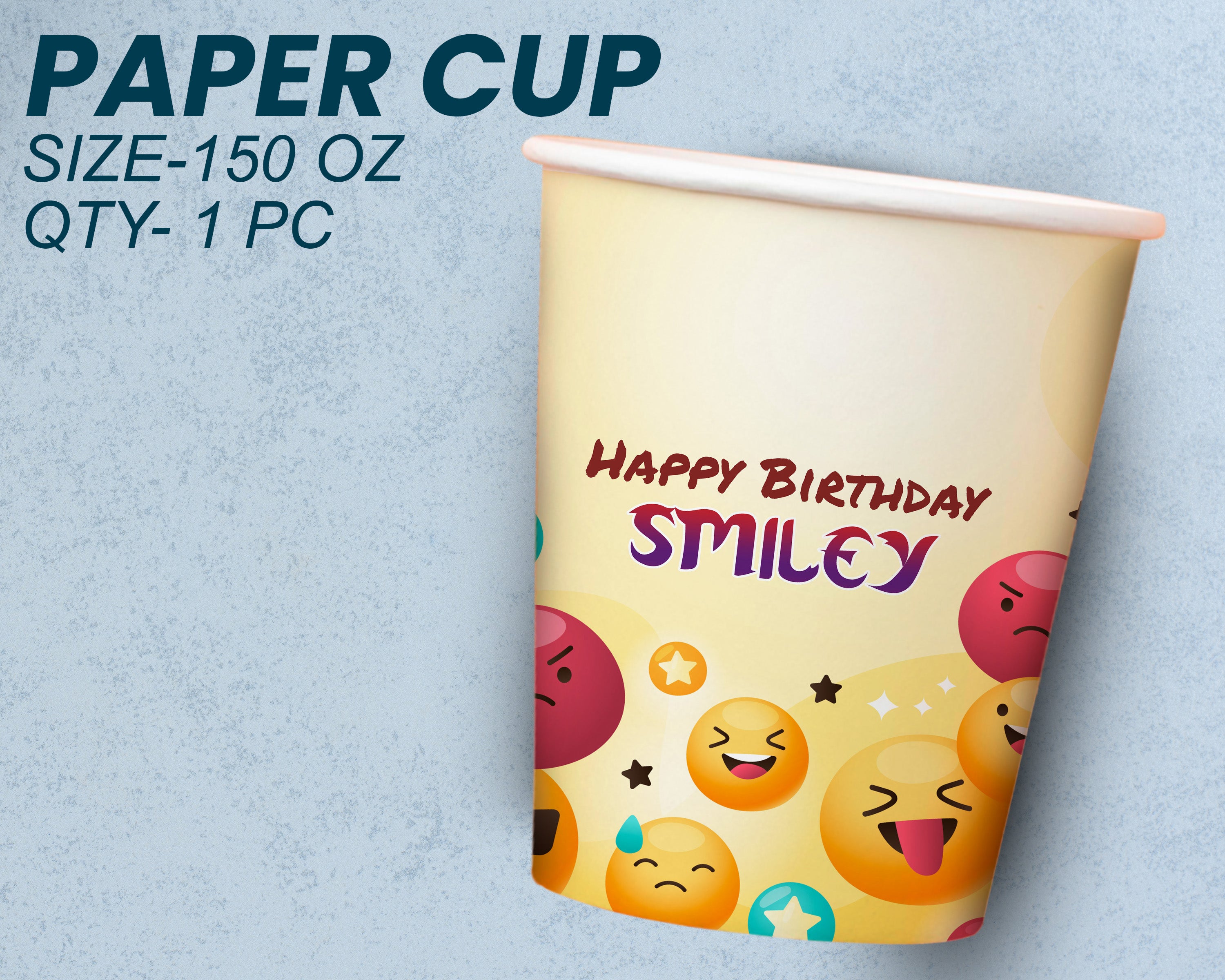 Emoji Theme Party Cups and Plates Combo