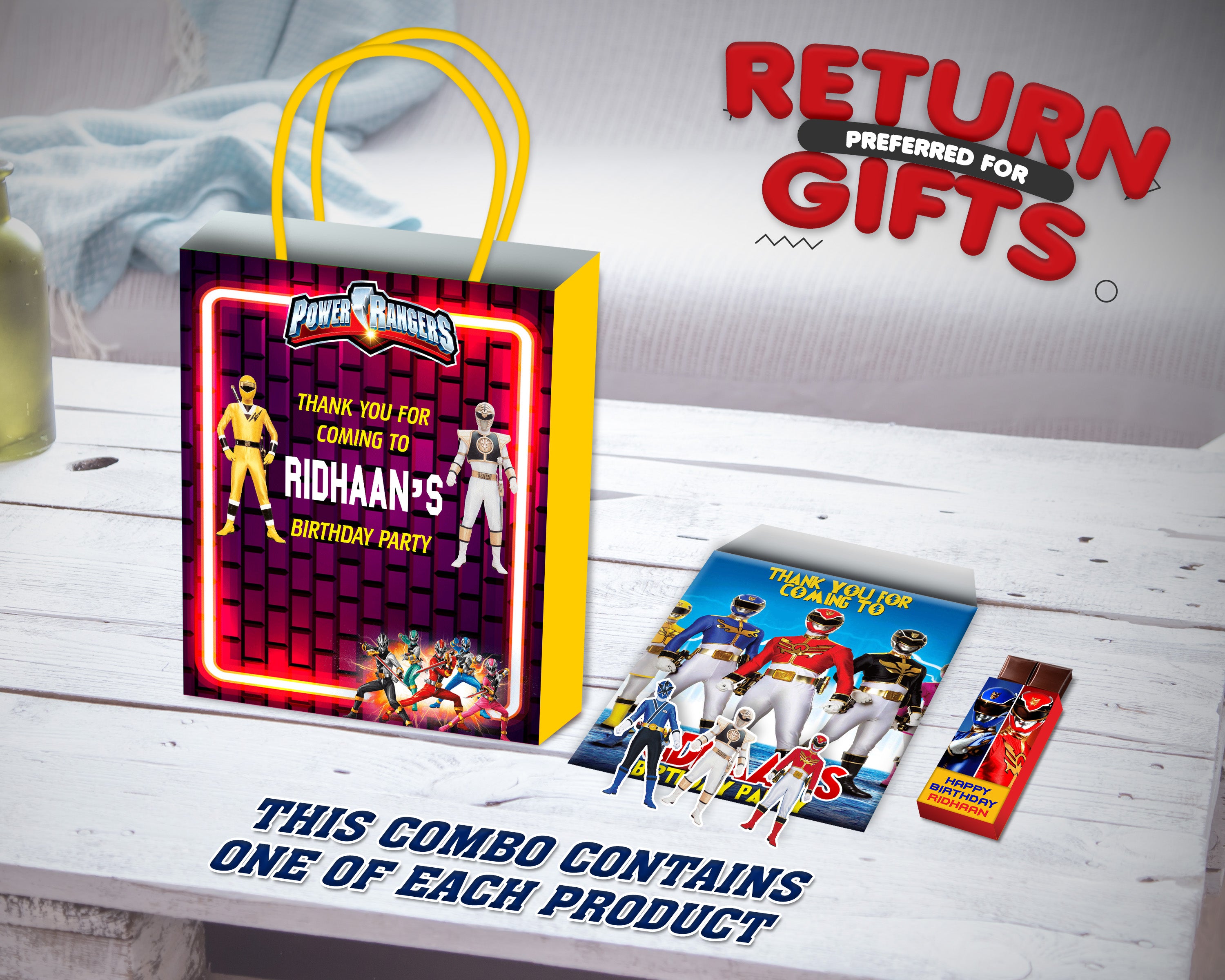Power Rangers Theme Return Gift Combo