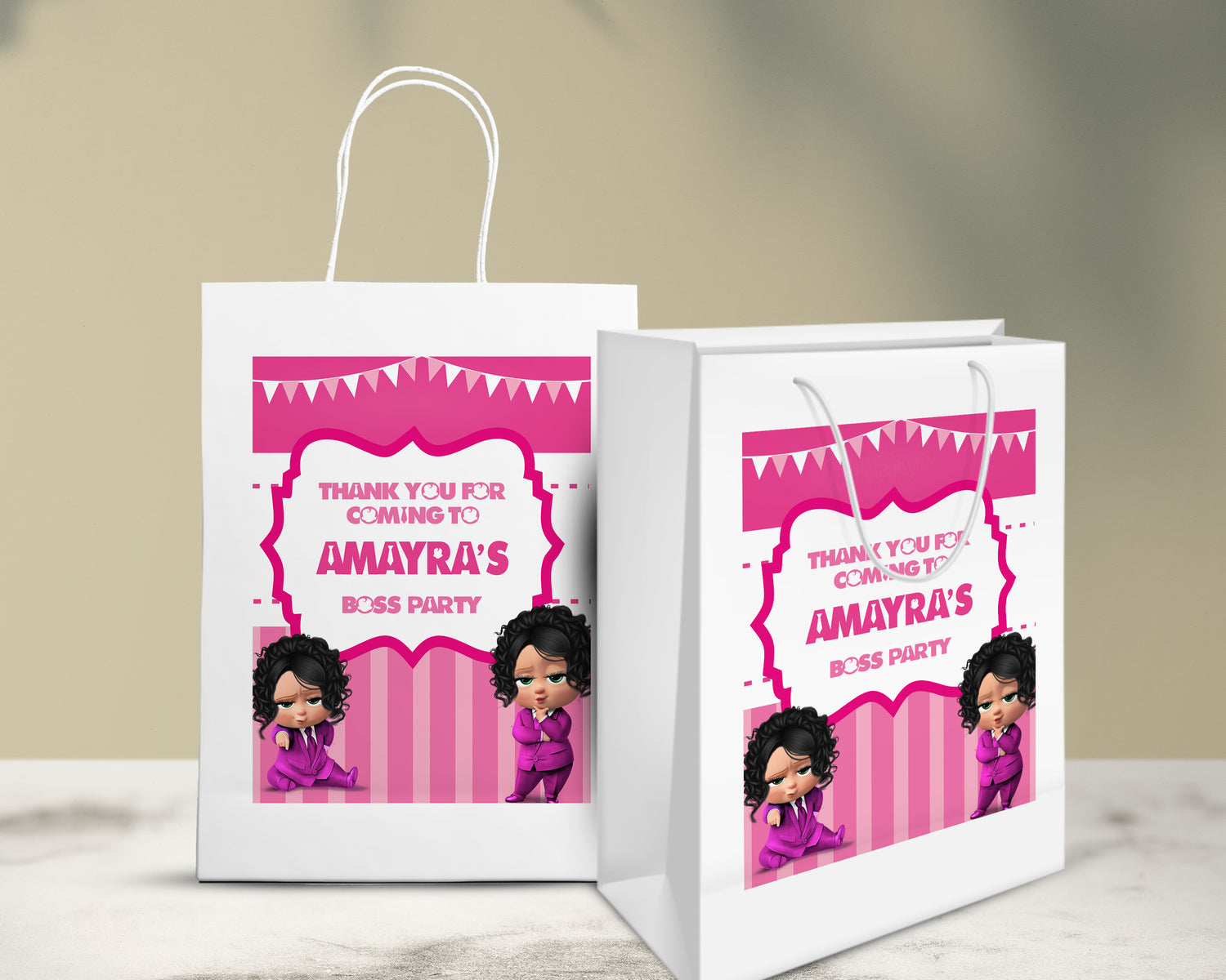 Girl Boss Baby Theme Oversized Return Gift Bag